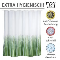 WENKO Duschvorhang - Natur, 180 x 200 cm -Accessoires de salle de bain Soldes 1000103671 200519 12503500023 DETAILS P000000001000103671