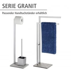 WENKO Accessoires WC Granit - Acier inoxydable -Accessoires de salle de bain Soldes 1000103677 200519 12503600032 DETAILS P000000001000103677