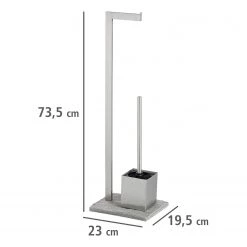 WENKO Accessoires WC Granit - Acier inoxydable -Accessoires de salle de bain Soldes 1000103677 200519 12503600033 DETAILS P000000001000103677