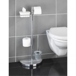 WENKO Accessoires WC Plus - Acier inoxydable - Chrome -Accessoires de salle de bain Soldes 1000122766 200519 12504300117 MOOD DETAILS P000000001000122766 mood