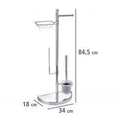 WENKO Accessoires WC Plus - Acier inoxydable - Chrome -Accessoires de salle de bain Soldes 1000122766 200519 12504300118 DETAILS P000000001000122766