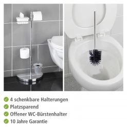 WENKO Accessoires WC Plus - Acier inoxydable - Chrome -Accessoires de salle de bain Soldes 1000122766 200519 12504300119 DETAILS P000000001000122766
