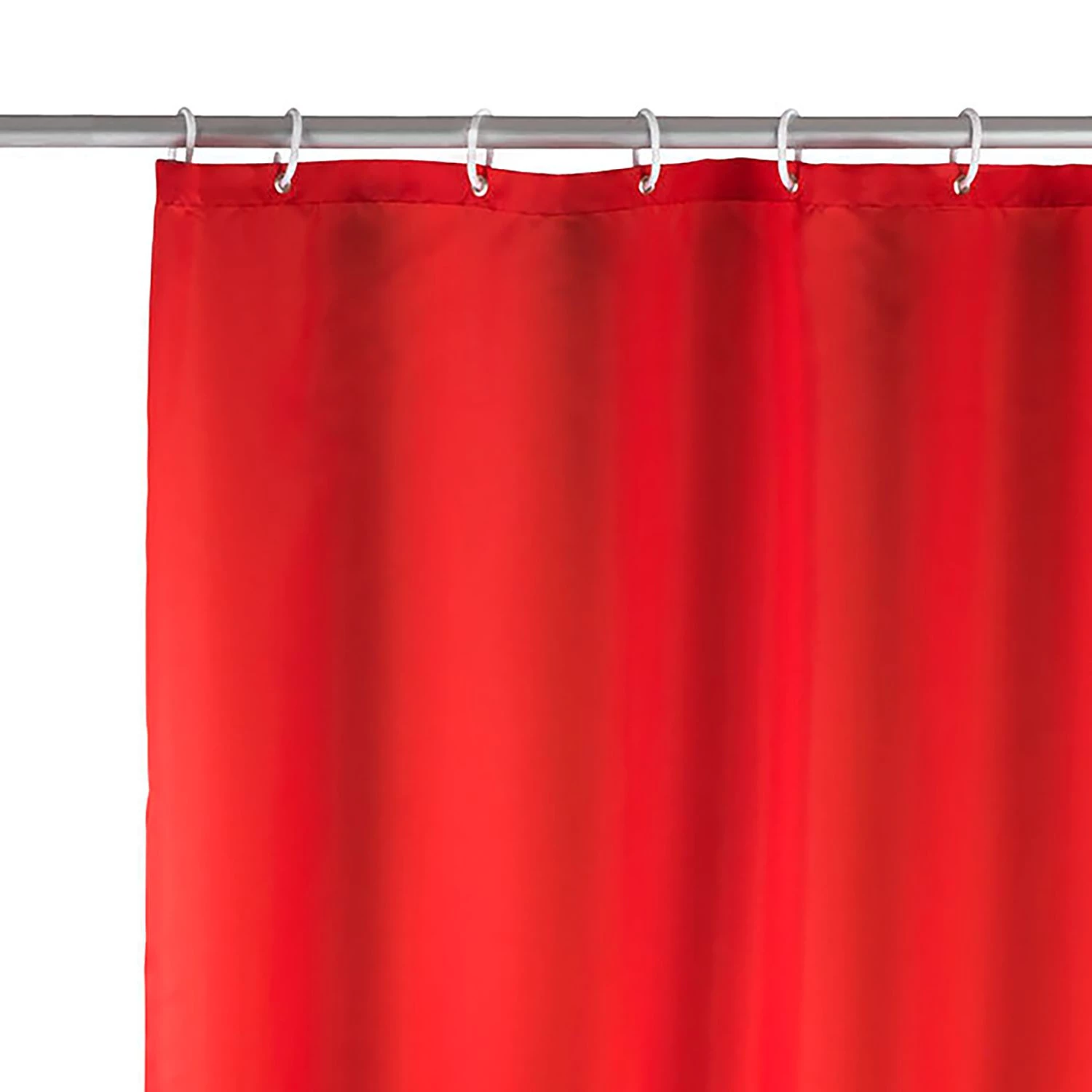 WENKO Rideau de douche Uni - Fibres synthétiques - Rouge 3 WENKO Rideau de douche Uni - Fibres synthétiques - Rouge – Image 3