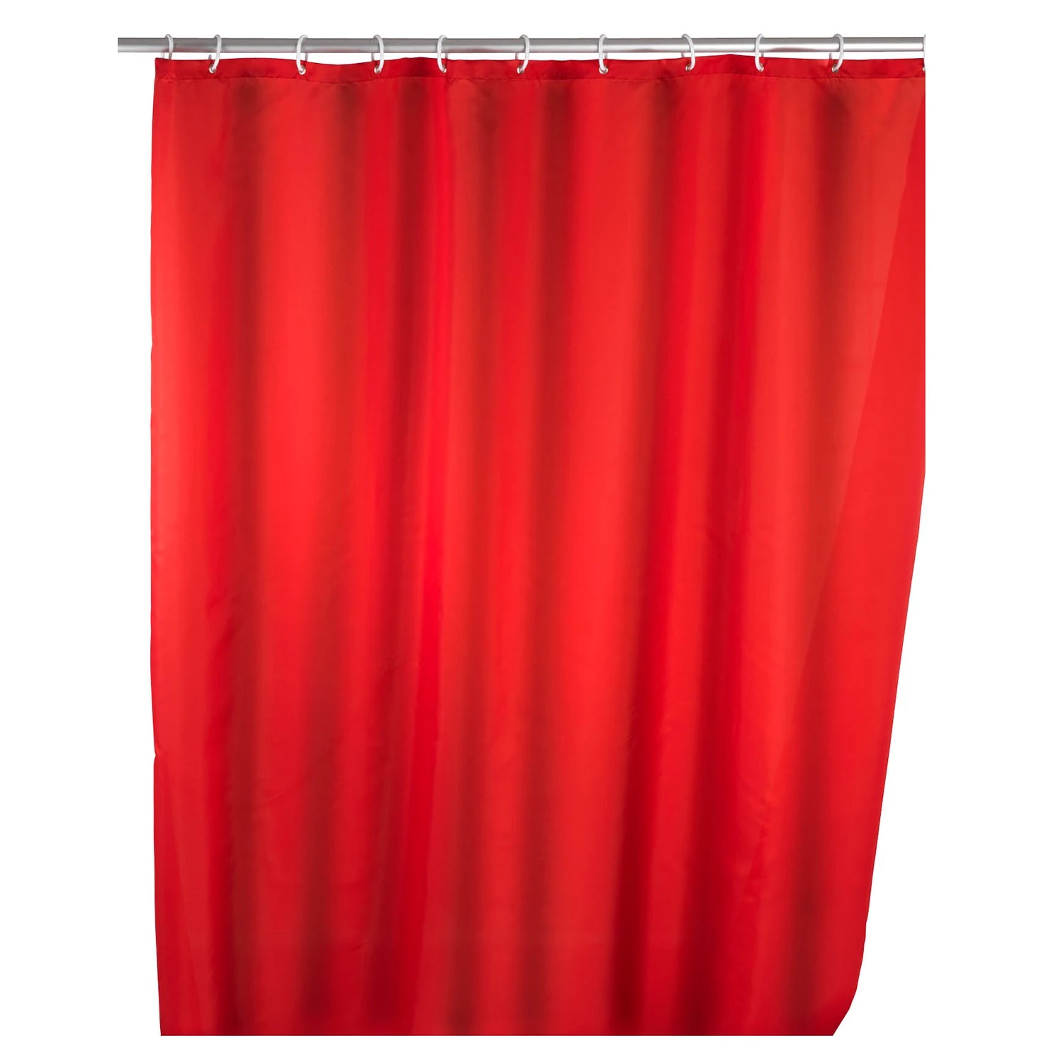 WENKO Rideau de douche Uni - Fibres synthétiques - Rouge 1 WENKO Rideau de douche Uni - Fibres synthétiques - Rouge
