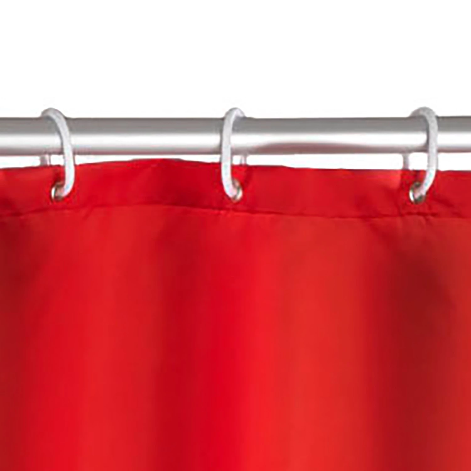 WENKO Rideau de douche Uni - Fibres synthétiques - Rouge 5 WENKO Rideau de douche Uni - Fibres synthétiques - Rouge – Image 5