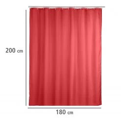 WENKO Rideau de douche Uni - Fibres synthétiques - Rouge 14 WENKO Rideau de douche Uni - Fibres synthétiques - Rouge -Accessoires de salle de bain Soldes 1000138787 200519 12504600149 DETAILS P000000001000138787
