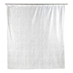 WENKO Rideau de douche Deluxe - Fibres synthétiques - Blanc