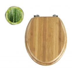 WENKO Siège WC Kilitten - Bambou massif -Accessoires de salle de bain Soldes 1000145196 200519 12504800171 DETAILS P000000001000145196