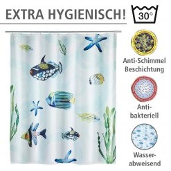 WENKO Rideau de douche Aquaria -Accessoires de salle de bain Soldes 1000151570 200519 12505100209 DETAILS P000000001000151570