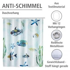 WENKO Rideau de douche Aquaria -Accessoires de salle de bain Soldes 1000151570 200519 12505100210 DETAILS P000000001000151570