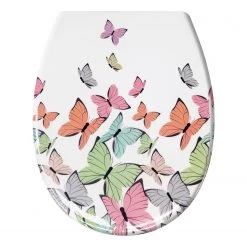 Kleine Wolke Siège WC Butterflies - Matière plastique - Blanc / Multicolore