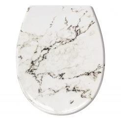 Kleine Wolke Siège WC Marble - Matière plastique - Blanc marbré