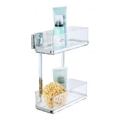 WENKO Porte-savon mural Vacuum-Loc Quadro I - Acier inoxydable / ABS - Chrome -Accessoires de salle de bain Soldes 1000181421 190716 12364500005 DETAILS P000000001000181421