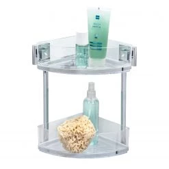 WENKO Porte-savon d’angle Vacuum-Loc Quadro I - Acier inoxydable / ABS - Chrome -Accessoires de salle de bain Soldes 1000181465 190716 12364900119 DETAILS P000000001000181465