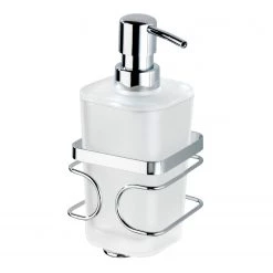 WENKO Distributeur de savon Premium - Acier inoxydable / Argenté