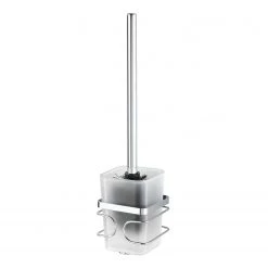 WENKO Brosse WC Premium - Acier inoxydable / Argenté