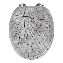 WENKO Siège WC Wood - MDF - Multicolore