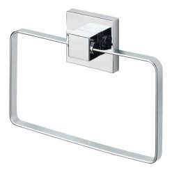 WENKO Porte-serviettes Vacuum-Loc Quadro II - Acier inoxydable / ABS - Chrome