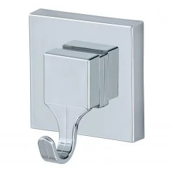 WENKO Crochets Vacuum-Loc Quadro (lot de 4) - acrylonitrile-butadiène-styrène (ABS) - Chrome -Accessoires de salle de bain Soldes 1000181491 190716 12365400232 DETAILS P000000001000181491