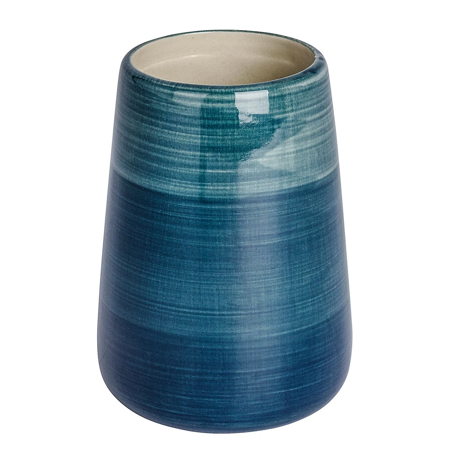 WENKO Accessoires salle de bain Pottery (3 él) - Céramique - Bleu pétrole 5 WENKO Accessoires salle de bain Pottery (3 él) - Céramique - Bleu pétrole – Image 5