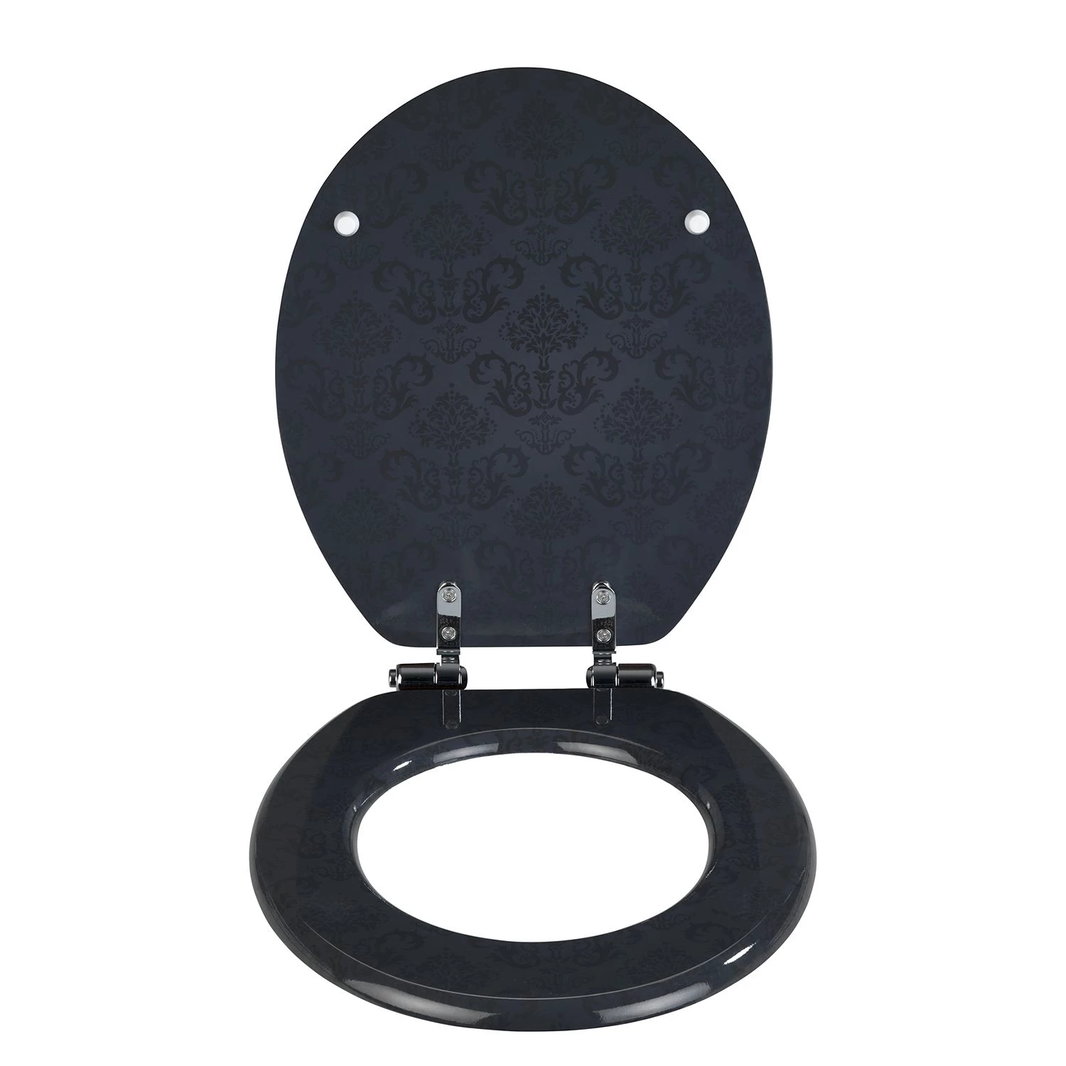 WENKO Siège WC Bellevue - MDF - Gris foncé 2 WENKO Siège WC Bellevue - MDF - Gris foncé – Image 2