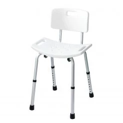 WENKO Chaise de douche Secura - Matière plastique / Aluminium - Blanc