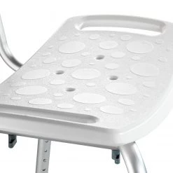 WENKO Chaise de douche Secura - Matière plastique / Aluminium - Blanc -Accessoires de salle de bain Soldes 1000181575 190716 12370200476 DETAILS P000000001000181575