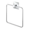 WENKO Anneau porte-serviettes Turbo-Loc Quadro - Acier inoxydable / ABS - Chrome