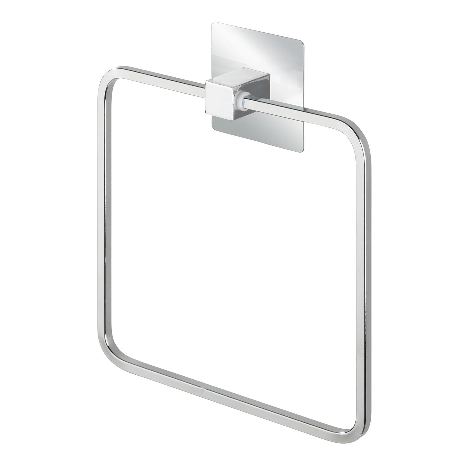 WENKO Anneau porte-serviettes Turbo-Loc Quadro - Acier inoxydable / ABS - Chrome 1 WENKO Anneau porte-serviettes Turbo-Loc Quadro - Acier inoxydable / ABS - Chrome