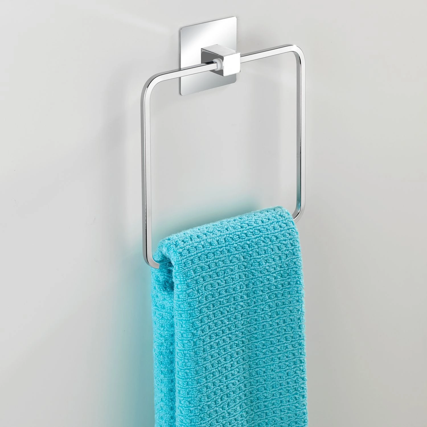 WENKO Anneau porte-serviettes Turbo-Loc Quadro - Acier inoxydable / ABS - Chrome 2 WENKO Anneau porte-serviettes Turbo-Loc Quadro - Acier inoxydable / ABS - Chrome – Image 2