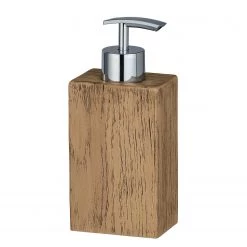 WENKO Distributeur de savon Marla - Polyrésine - Marron