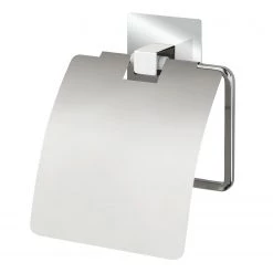 WENKO Porte papier toilette Turbo-Loc Quadro - Acier inoxydable / ABS - Chrome