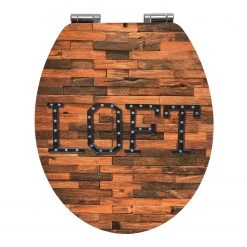 WENKO Siège WC Loft - MDF - Multicolore