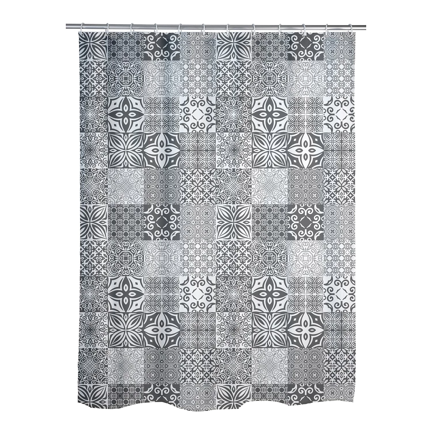 WENKO Rideau de douche Portugal - Polyester - Multicolore 1 WENKO Rideau de douche Portugal - Polyester - Multicolore