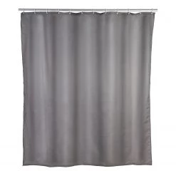 WENKO Rideau de douche Uni - Polyester - Gris