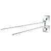 WENKO Porte-serviettes Turbo-Loc Quadro I - Acier inoxydable / ABS - Chrome