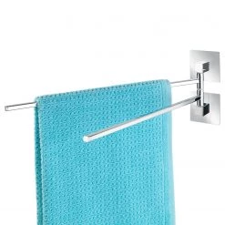 WENKO Porte-serviettes Turbo-Loc Quadro I - Acier inoxydable / ABS - Chrome -Accessoires de salle de bain Soldes 1000181652 190716 12371200707 DETAILS P000000001000181652