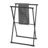 WENKO Porte-serviettes sur pied Lava - Acier - Noir mat