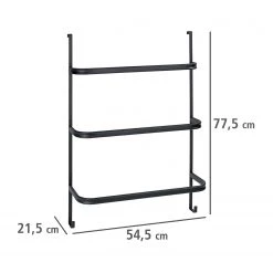 WENKO Porte-serviettes Irpinia - Acier - Noir -Accessoires de salle de bain Soldes 1000181680 200519 12511500420 DETAILS P000000001000181680