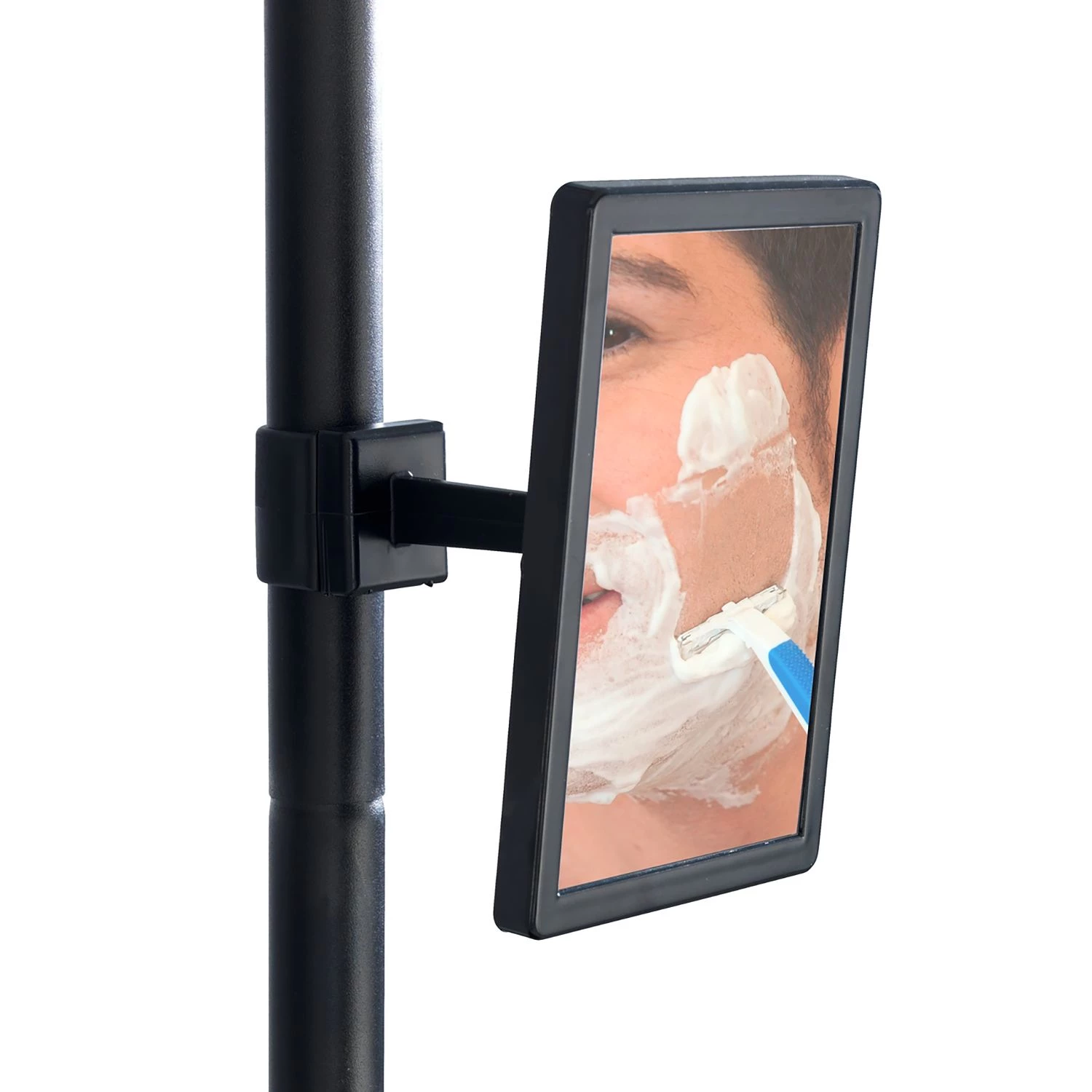 WENKO Porte savon d’angle télescopique Premium - Aluminium / Polystyrène - Argenté / Noir 4 WENKO Porte savon d’angle télescopique Premium - Aluminium / Polystyrène - Argenté / Noir – Image 4