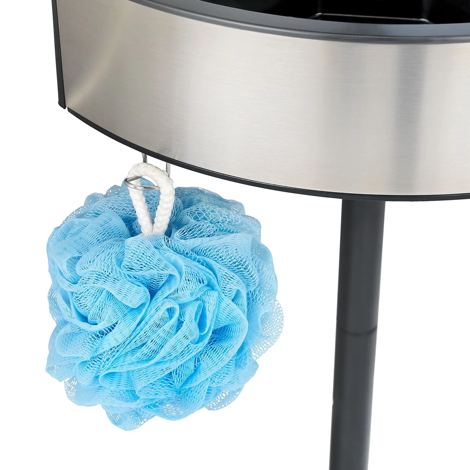 WENKO Porte savon d’angle télescopique Premium - Aluminium / Polystyrène - Argenté / Noir 5 WENKO Porte savon d’angle télescopique Premium - Aluminium / Polystyrène - Argenté / Noir – Image 5