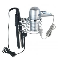 WENKO Porte sèche cheveux/fer à lisser Premium - Acier inoxydable / Argenté -Accessoires de salle de bain Soldes 1000181695 190716 12371900848 DETAILS P000000001000181695