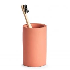 Zeller Verre à dents Trench - Ciment - Orange -Accessoires de salle de bain Soldes 1000218257 200707 12193400057 DETAILS P000000001000218257