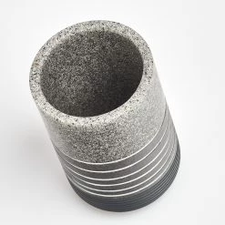 Zeller Verre à dents Shine - Polyrésine - Gris -Accessoires de salle de bain Soldes 1000218260 200707 12193600072 DETAILS P000000001000218260