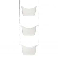 Umbra Porte savon de douche Bask - Thermoplastique / Polychlorure de vinyle - Blanc / Argenté -Accessoires de salle de bain Soldes 1000220494 200817 10395000075 DETAILS P000000001000220494