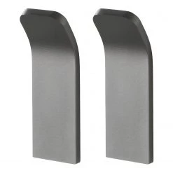 WENKO Patères Uno Montella (lot de 2) - Aluminium - Gris