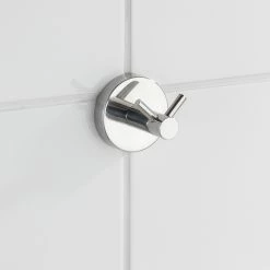 WENKO Patère Duo Bosio - acier inoxydable - Argenté - Lot de 2 -Accessoires de salle de bain Soldes 1000237932 210104 10025800241 DETAILS P000000001000237932