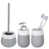 WENKO Set de salle de bain Malta (3 élém.) - Céramique - Gris