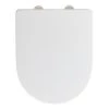 WENKO Siège de WC Exclusive Nr. 3 - Duroplast / Acier inoxydable - Blanc / Argent