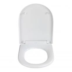 WENKO Siège de WC Exclusive Nr. 3 - Duroplast / Acier inoxydable - Blanc / Argent -Accessoires de salle de bain Soldes 1000242980 210909 10150000003 DETAILS P000000001000242980